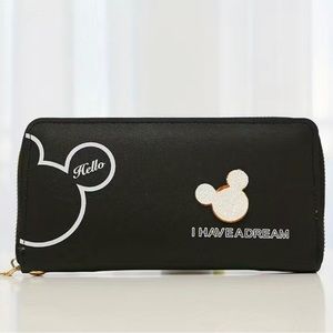 Black with sparkles Minnie Mouse wallet